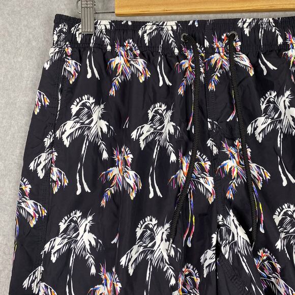 Sundek Shorts Mens M Funky Palm Print Elastic Waist Swim Shorts All Over Print - Picture 2 of 9